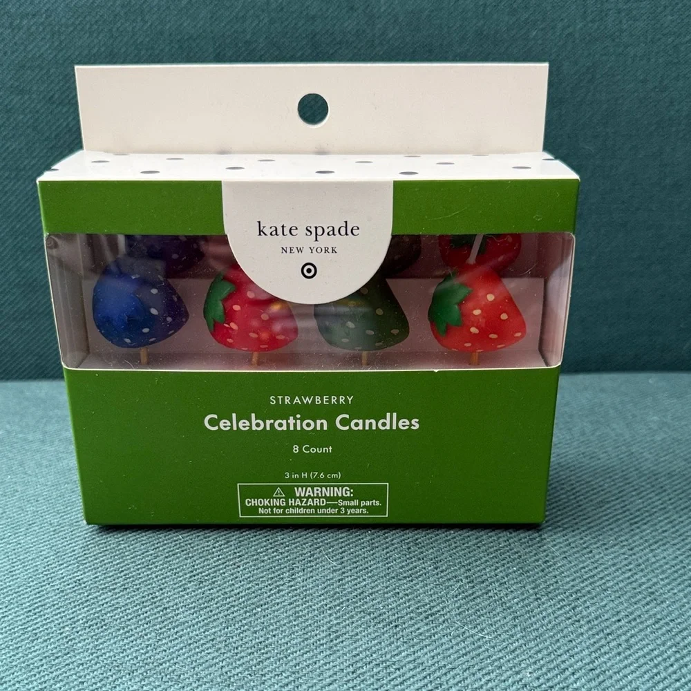 Kate Spade Strawberry Celebration Candles - Multicolor